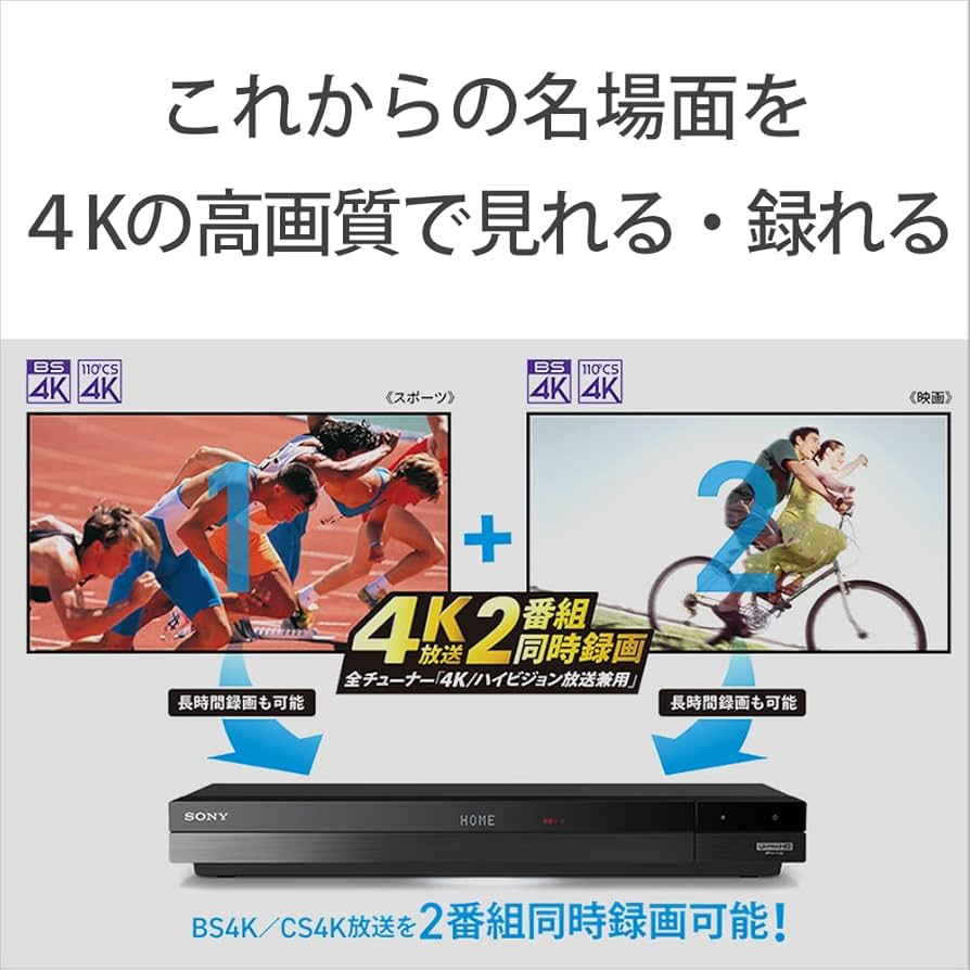 Amazon | ソニー 6TB 3チューナー 4K ブルーレイレコーダー BDZ